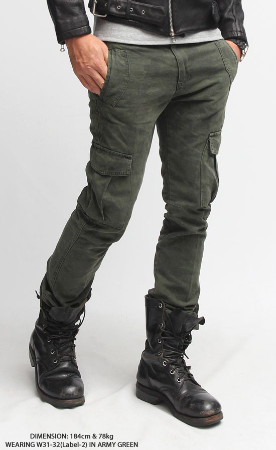 Military Camouflage Slim Cargo Pants-Pants 09 | Fast Fashion Mens ...